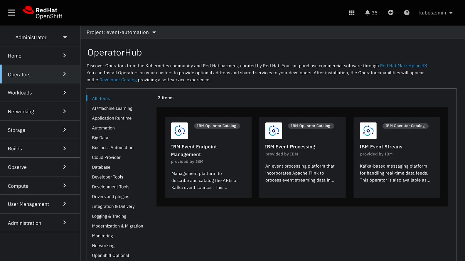Event Streams with IBM Event Automation
