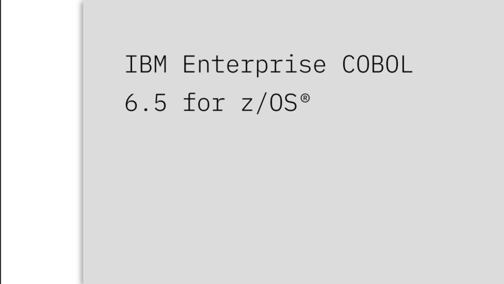 IBM Enterprise COBOL for z/OS