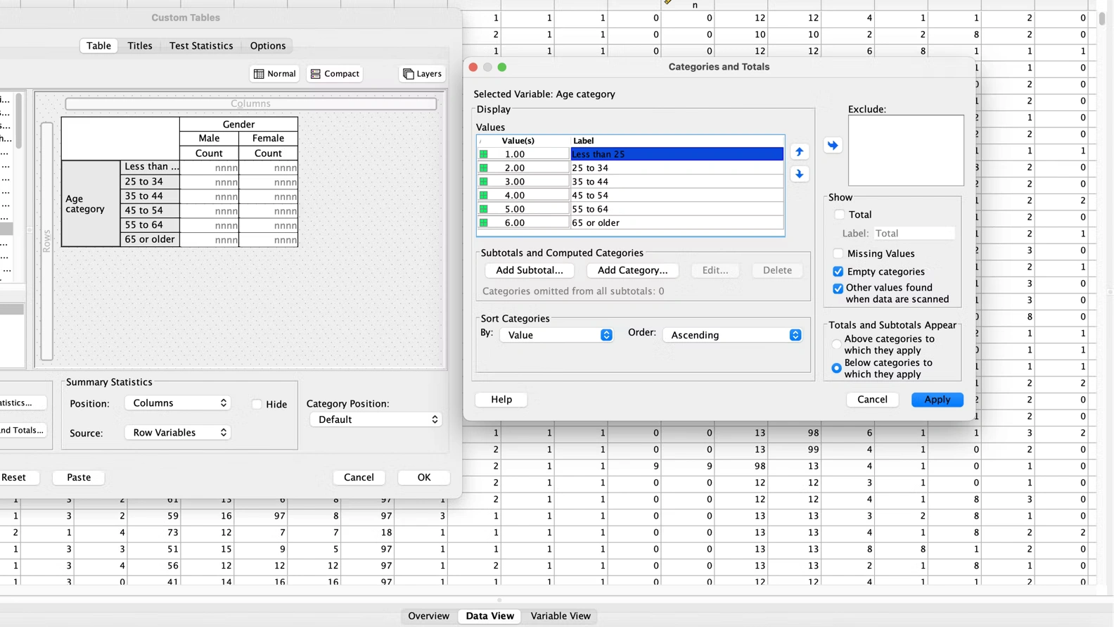 SPSS Custom Tables